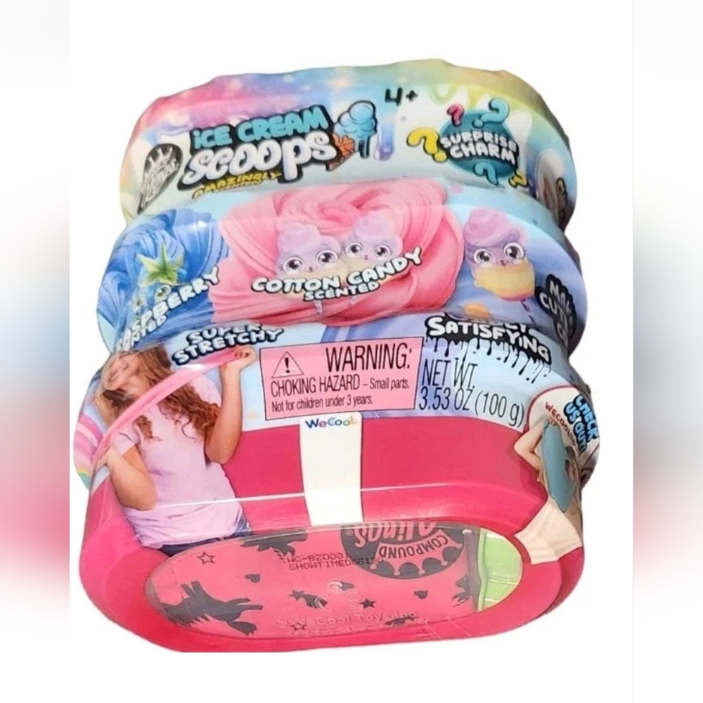 Lot Of Two Compound Kings Ice Cream Scoops scented Slime with Surprise charm